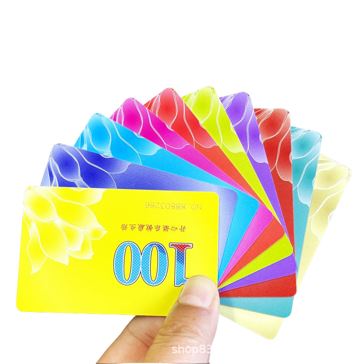 Arcade Card Vending Machine - 50 Stuks Frosted Chip Card PVC