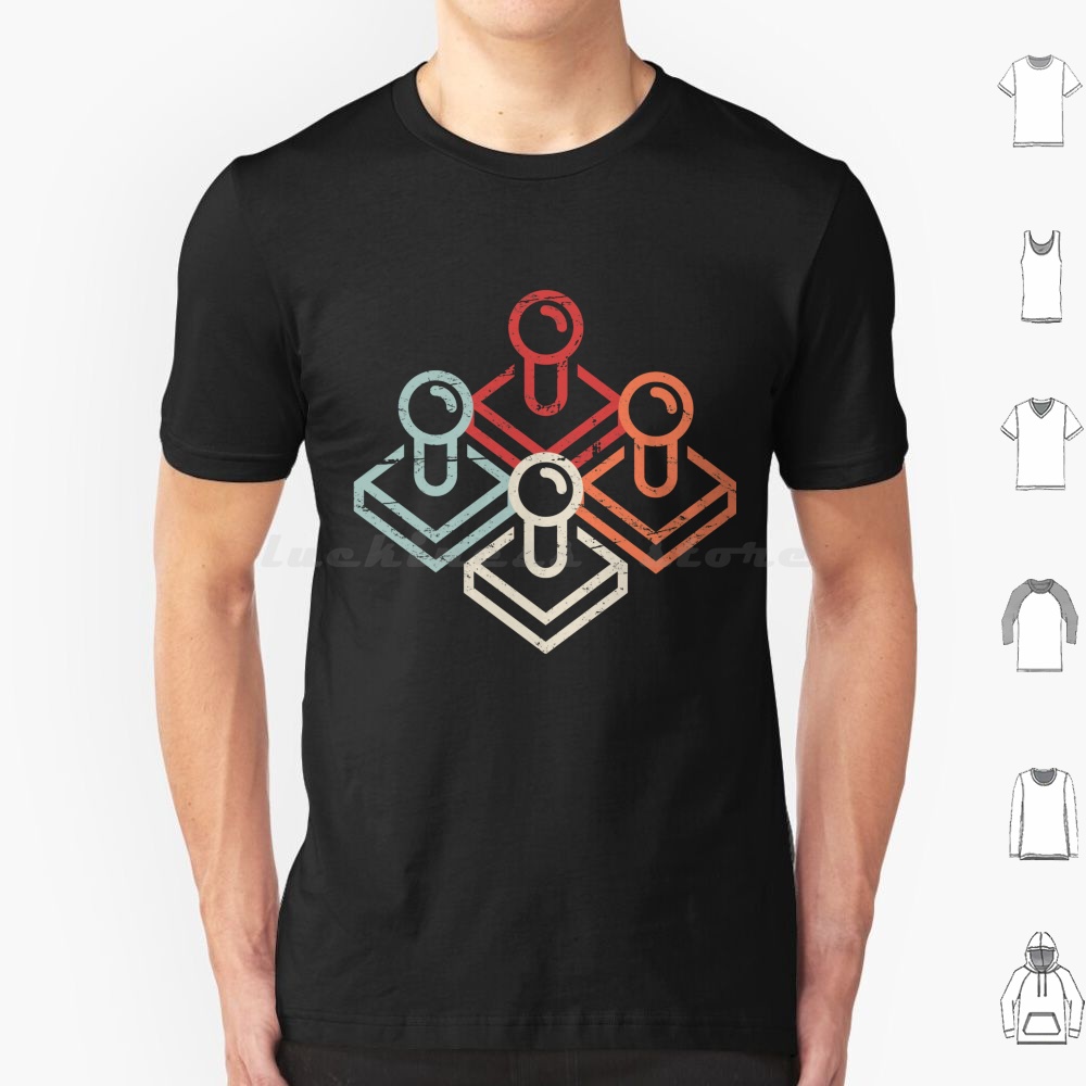Arcade No - Retro Gamer Arcade Joysticks T-shirt Katoen