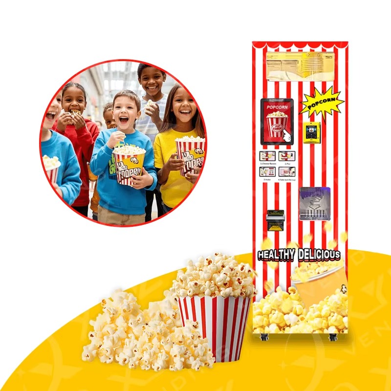 Popcorn Vending Machine - Groothandelsprijs Automatische elektrische popcornmaker Commerciële popcornrobotautomaat