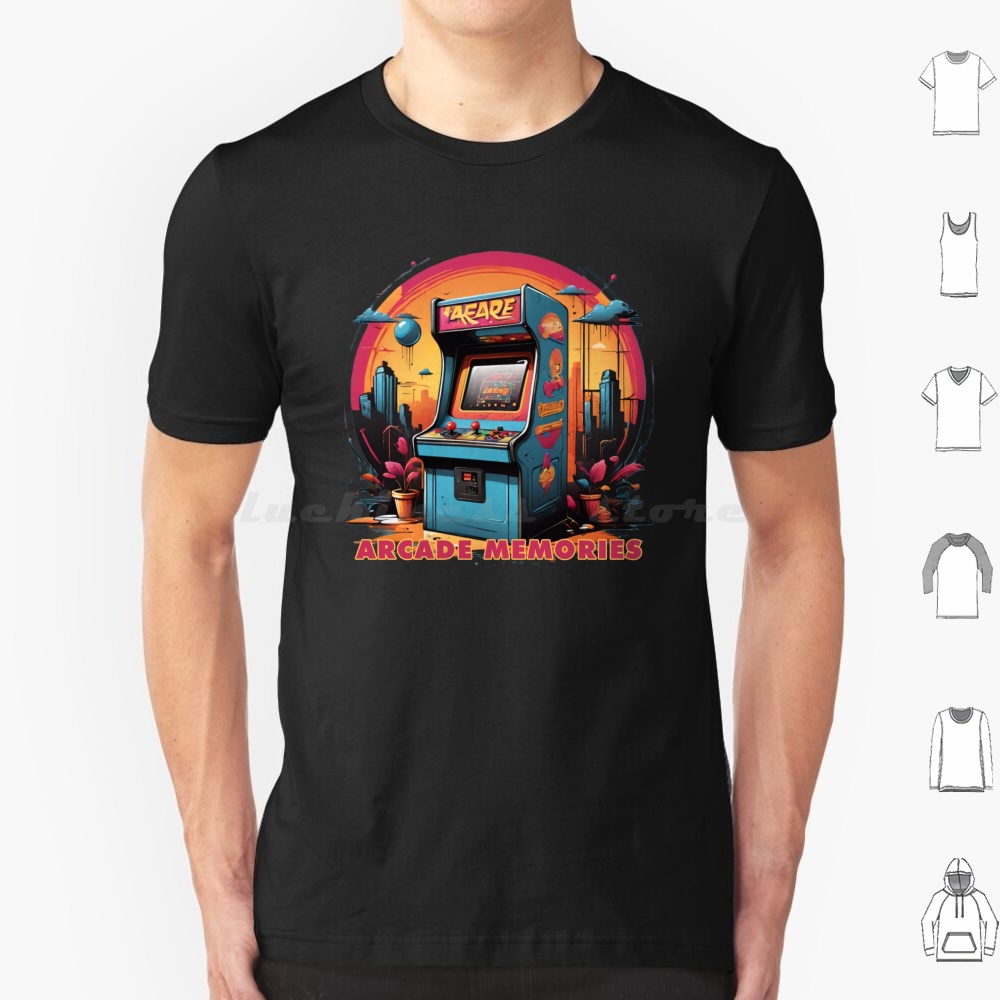 Arcade No - Arcade Memories-Arcade T-shirt Katoen Mannen Vrouwen