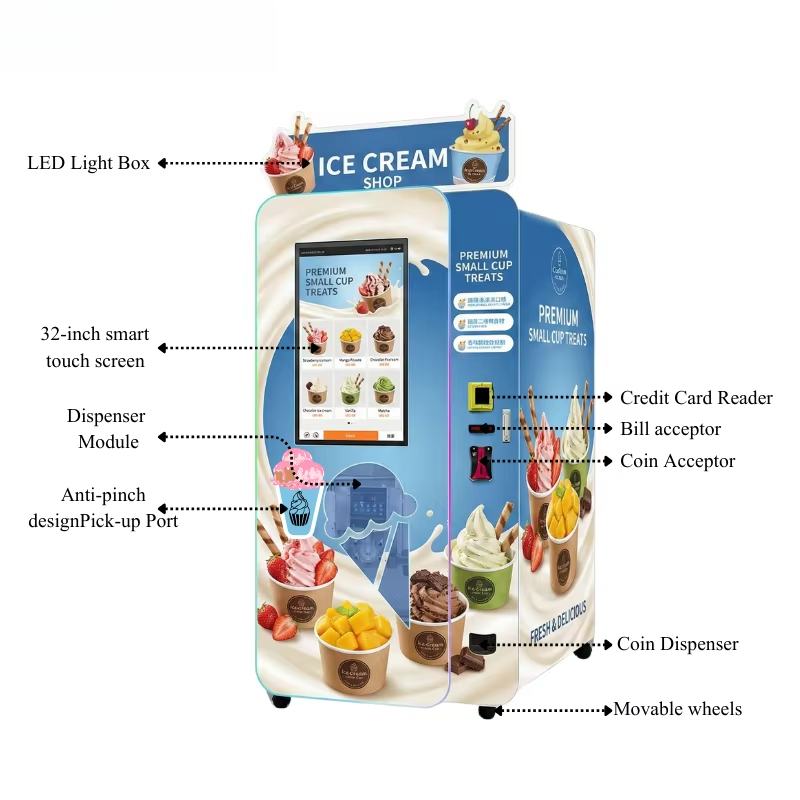 Geavanceerde softijsautomaat,  - Popcorn Vending Machine recensie en prijs