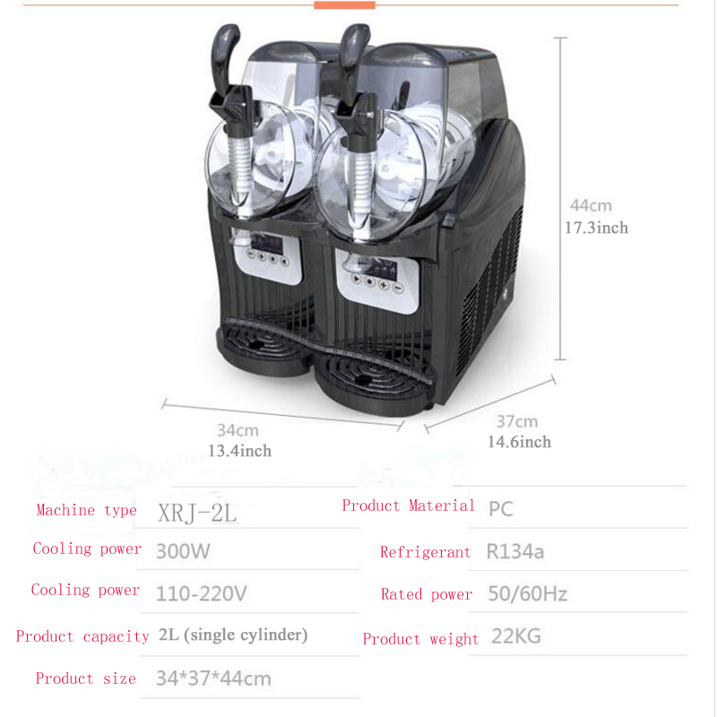 4L 2-beker commerciële slushma - Slushie Machine Vending recensie en prijs